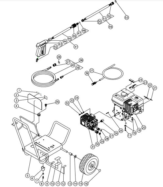 WP-2703-0MHB (sn:0-10070000) Frame Assembly Parts by MiTM