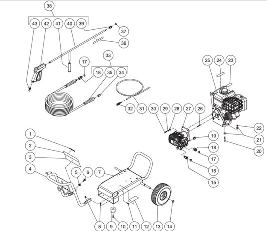 WP-3000-0MIB (sn:10070001-99999999) Frame Assembly Parts by MiTM