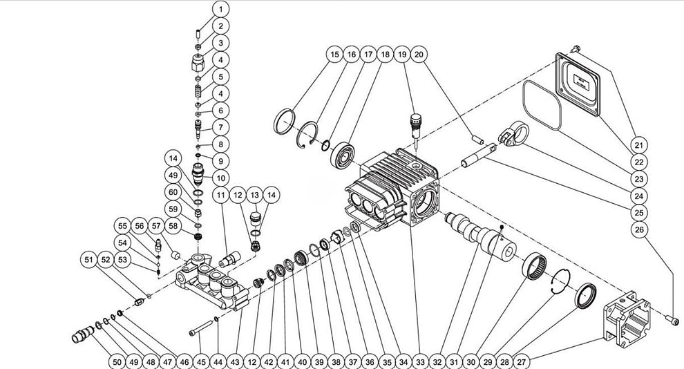 WP-3400-4MHB/4MRB (sn:0-10761715) Pump Assembly Parts by MiTM