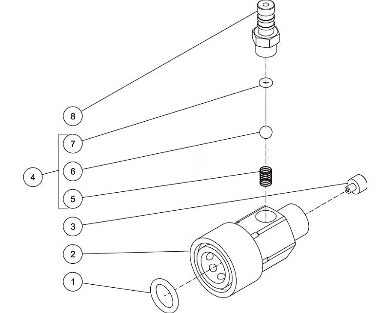 WP-3000-4MHB/4MKB/4MRB Detergent Injector Assembly Parts by MiTM