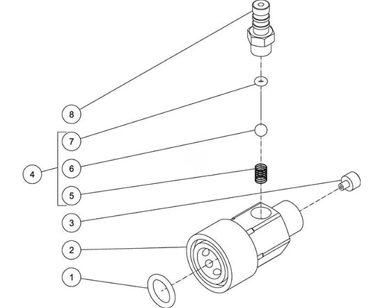 WP-3000-4MHB/4MKB/4MRB Detergent Injector Assembly Parts by MiTM