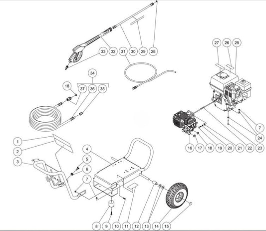 WP-3200-0MHB/0MKB/0MSB (sn:0-10845374) Frame Assembly Parts by MiTM