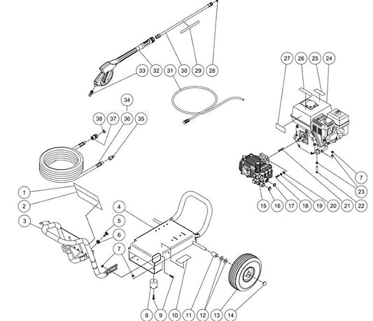 WP-3000-4MHB/4MKB/4MRB (sn:10845375-99999999) Frame Assembly Parts by MiTM
