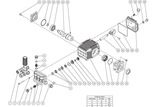WP-3000-4MHB/4MKB/4MRB, WP-3200-0MHB/0MKB/0MSB (sn:10845375-99999999) Pump Assembly Parts by MiTM