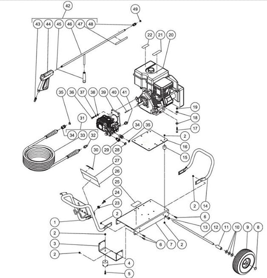 WP-3003-0MVB (sn:10070001-99999999) Frame Assembly Parts by MiTM