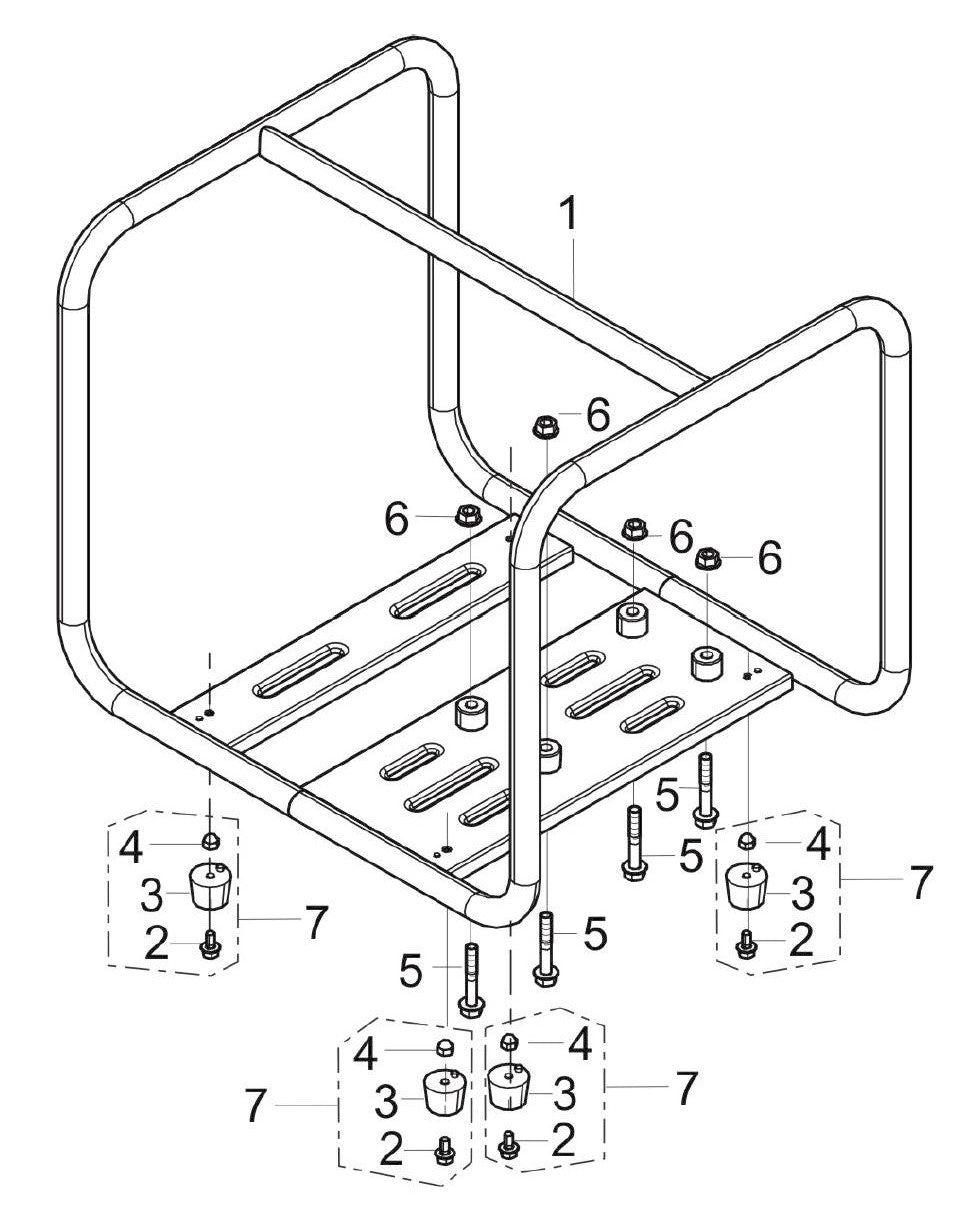 BE WP-3065HL 3" Water Pump Frame Assembly Parts by BE Power Equipment