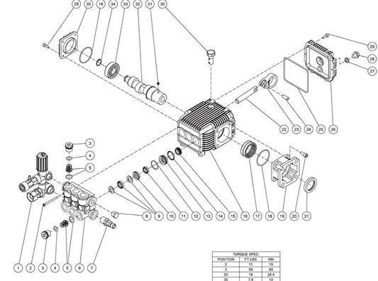 WP-3200-0MHB/0MKB/0MSB (sn:0-10845374) Pump Assembly Parts by MiTM