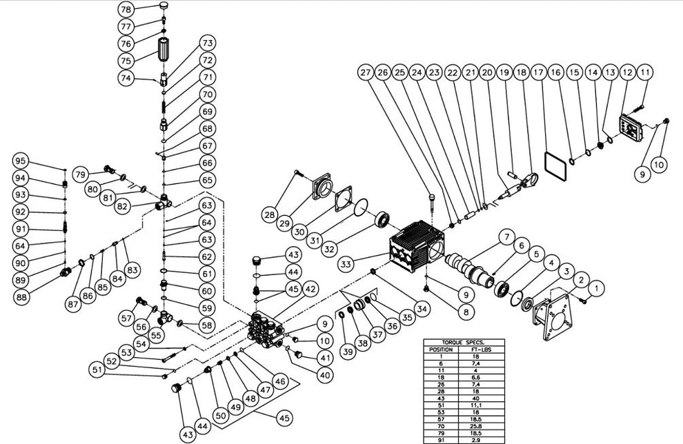 WP-3500-0MVB, WP-3504-0MHB (sn:10070001-10176595), (sn:0-10070000) Pump Assembly Parts by MiTM