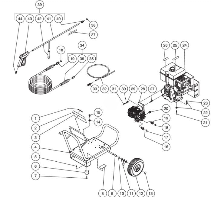 WP-3304-0MHB (sn:10070001-99999999) Frame Assembly Parts by MiTM