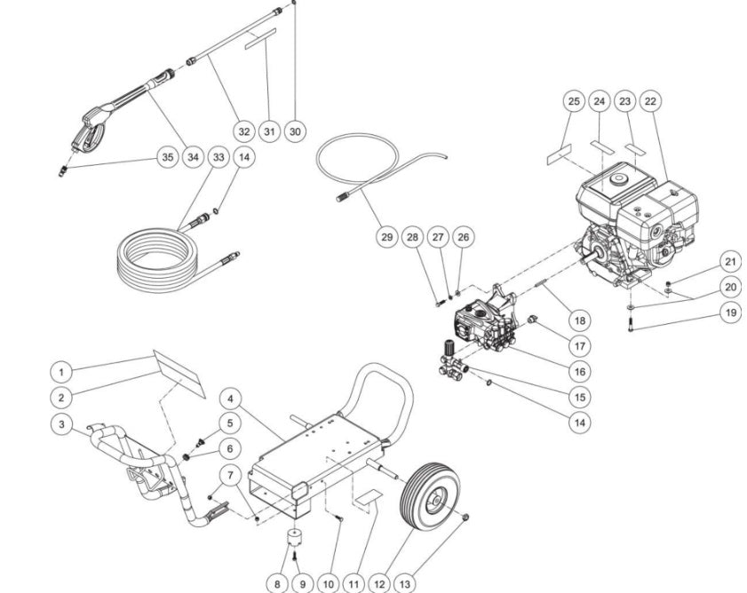 WP-3400-5MSB (sn:10817969-99999999), WP-3600-0MSB Frame Assembly Parts by MiTM