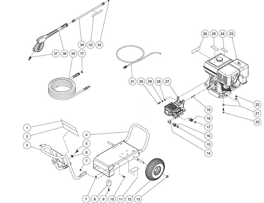 WP-4000-4MHB, WP-4000-4MRB (sn:10670867-10751893) Frame Assembly Parts by MiTM	