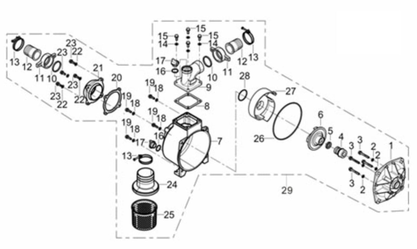 BE WP-4013HR Water Pump Assembly Parts by BE Power Equipment