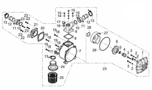 BE WP-4013HR Water Pump Assembly Parts by BE Power Equipment