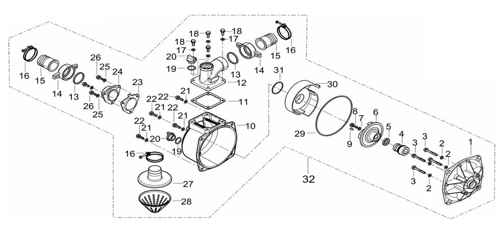 BE WP2065K Water Pump Assembly Parts by BE Power Equipment