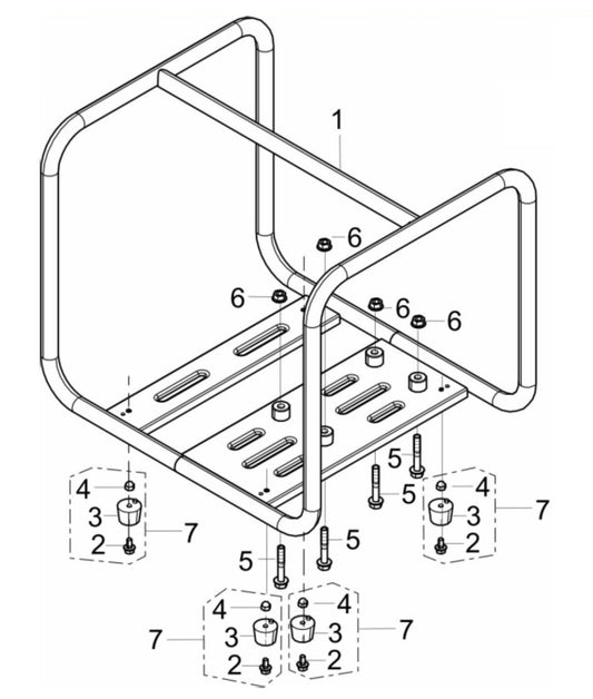 BE WP-2065K 2" Water Pump Frame Assembly Parts By BE Power equipment