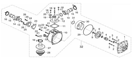 BE WP3065K 3" Water Pump Assembly Parts By BE Power equipment
