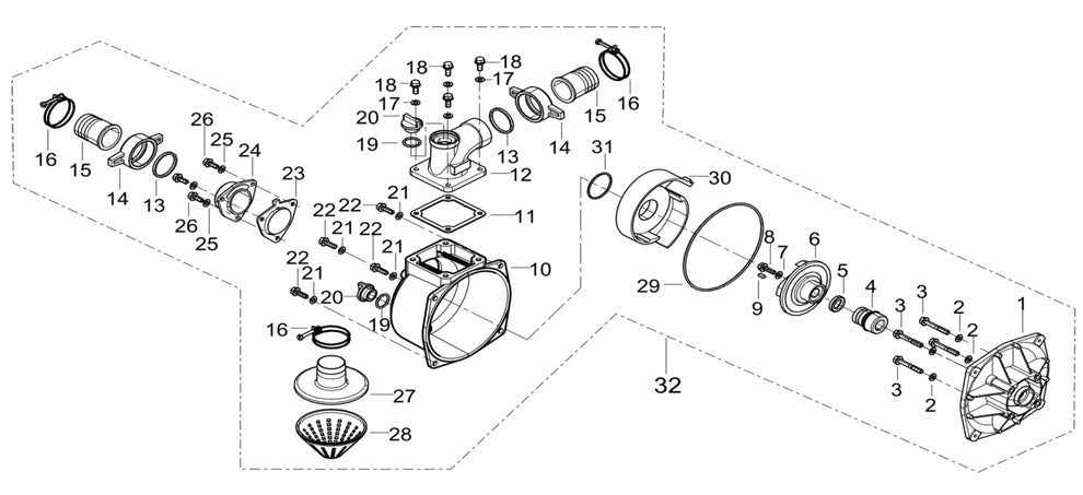 BE WP3065K 3" Water Pump Assembly Parts By BE Power equipment