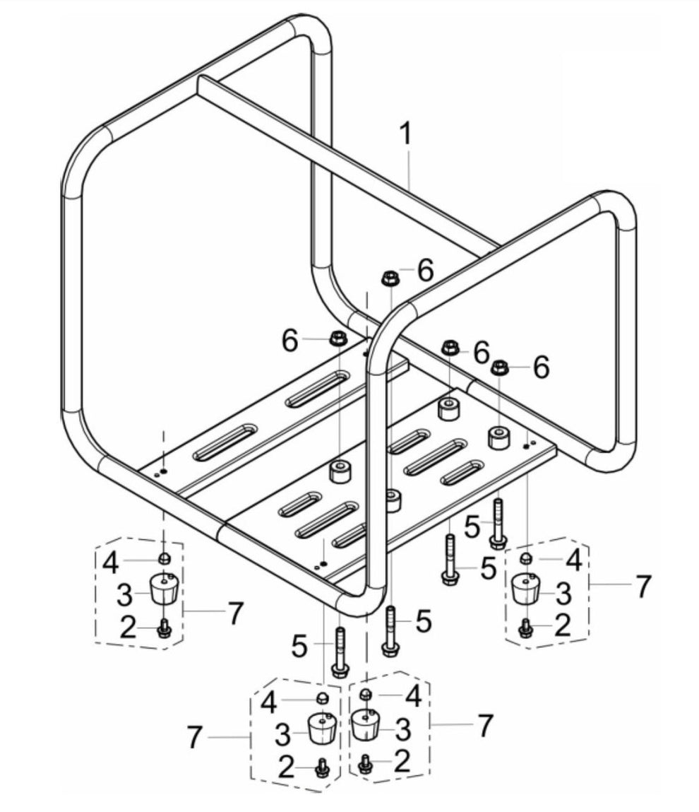 BE WP4013H 4" Water Pump Frame Assembly Parts by BE Power Equipment