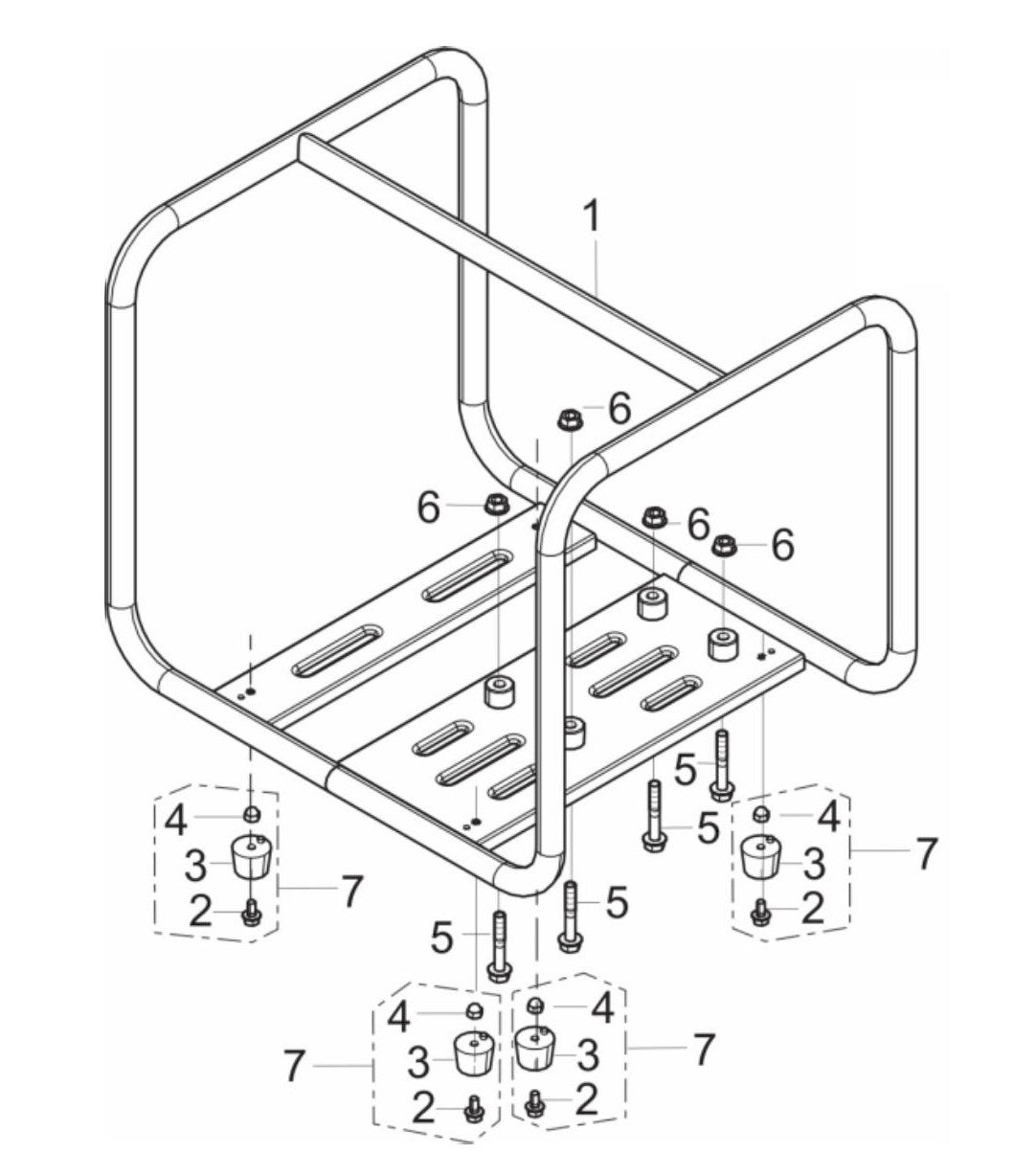 BE WPK-2065CM Water Pump Frame Assembly Parts by BE Power Equipment