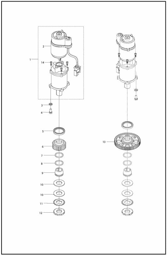 WS 220 Feeding Motors Assembly Parts