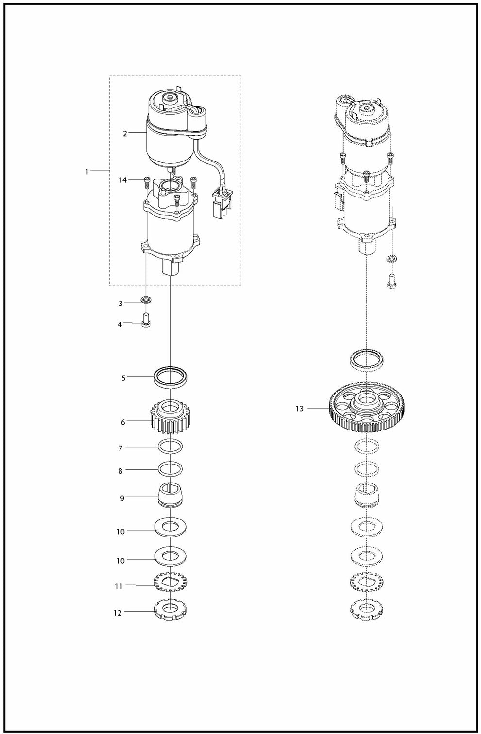 WS 220 Feeding Motors Assembly Parts