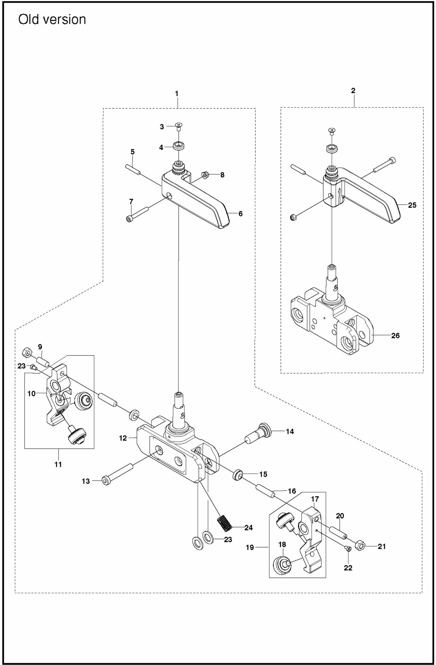 WS 220 Handle (Old Version) Assembly Parts