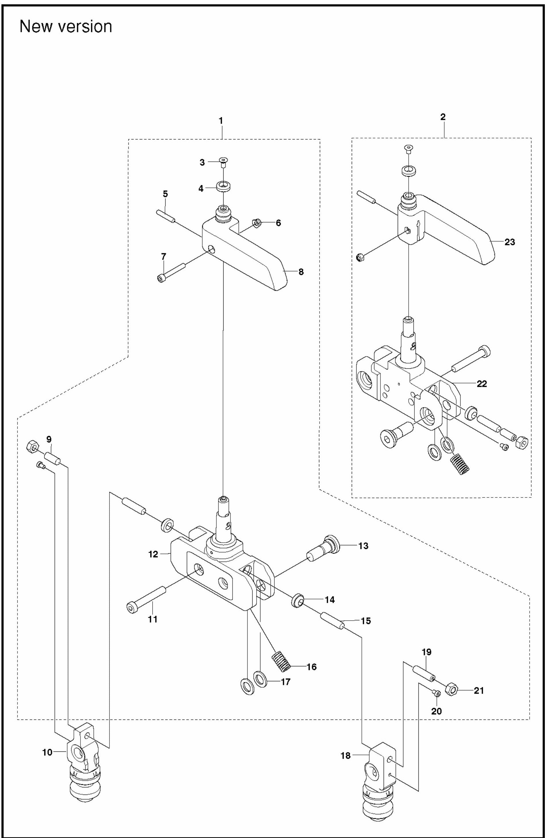 WS 220 Handle (New Version) Assembly Parts