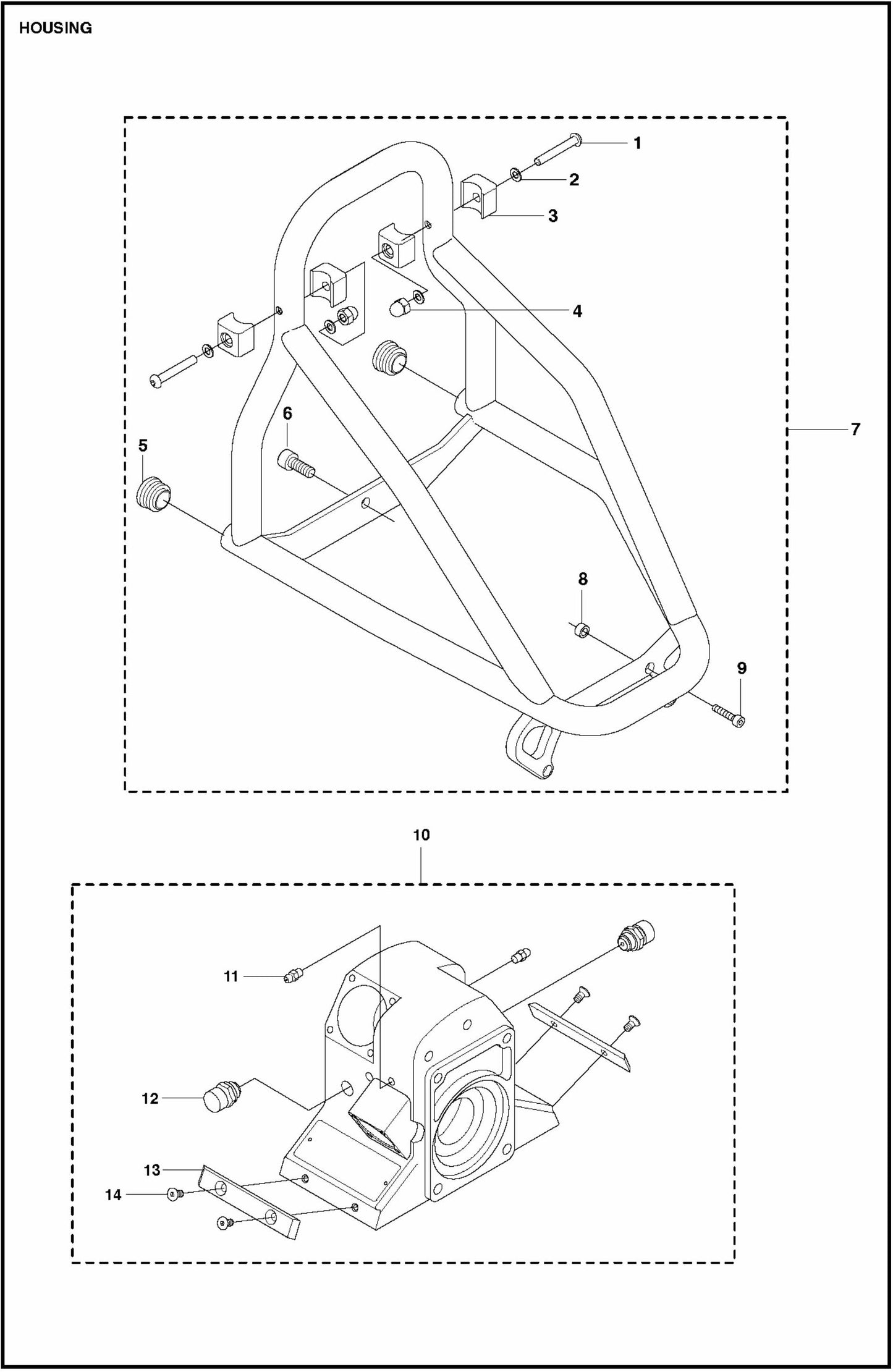 WS 440 HF Housing Assembly Parts