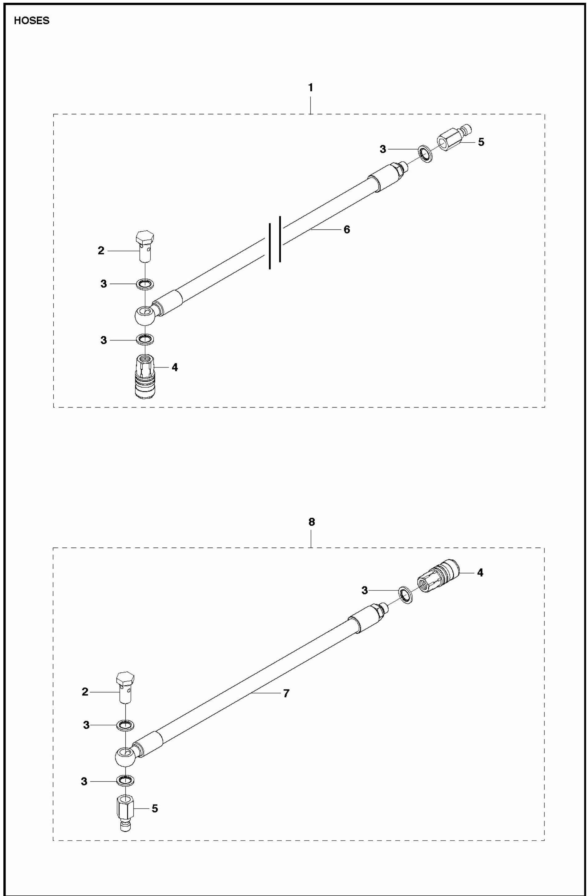 WS 440 HF Hose Assembly Parts