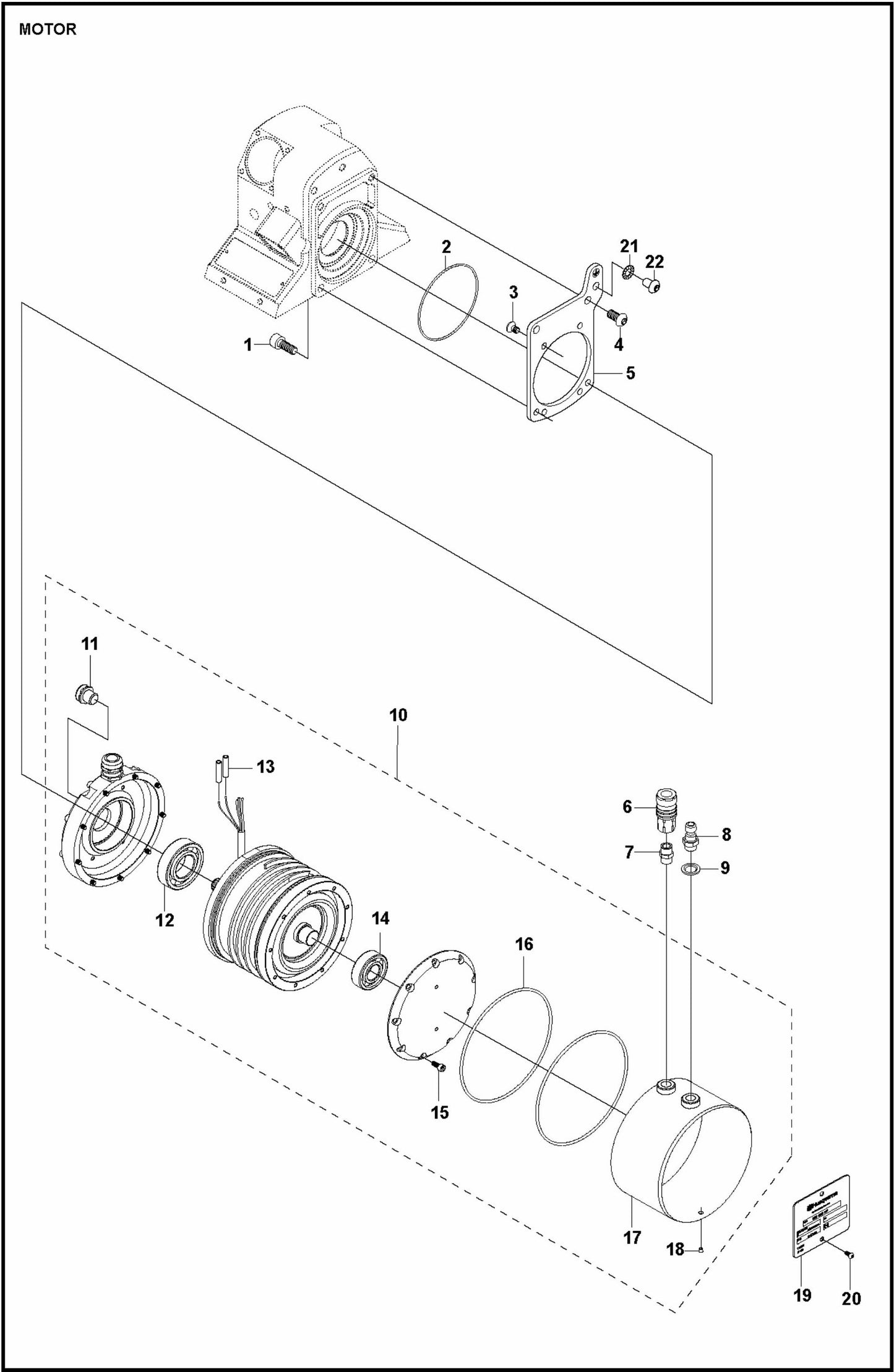 WS 440 HF Motor Assembly Parts