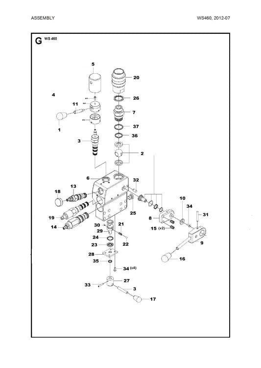 Assembly Parts For WS 460 By Husqvarna