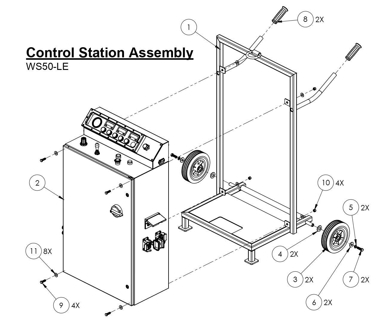 WS50-LE Control Station Assembly Parts