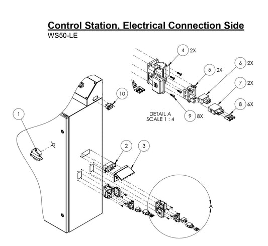 WS50-LE Control Station, Electrical Connection Side Parts