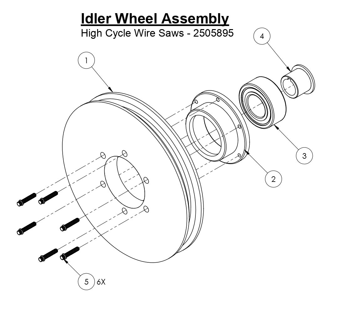 WS50-LE Idler Wheel Assembly Parts