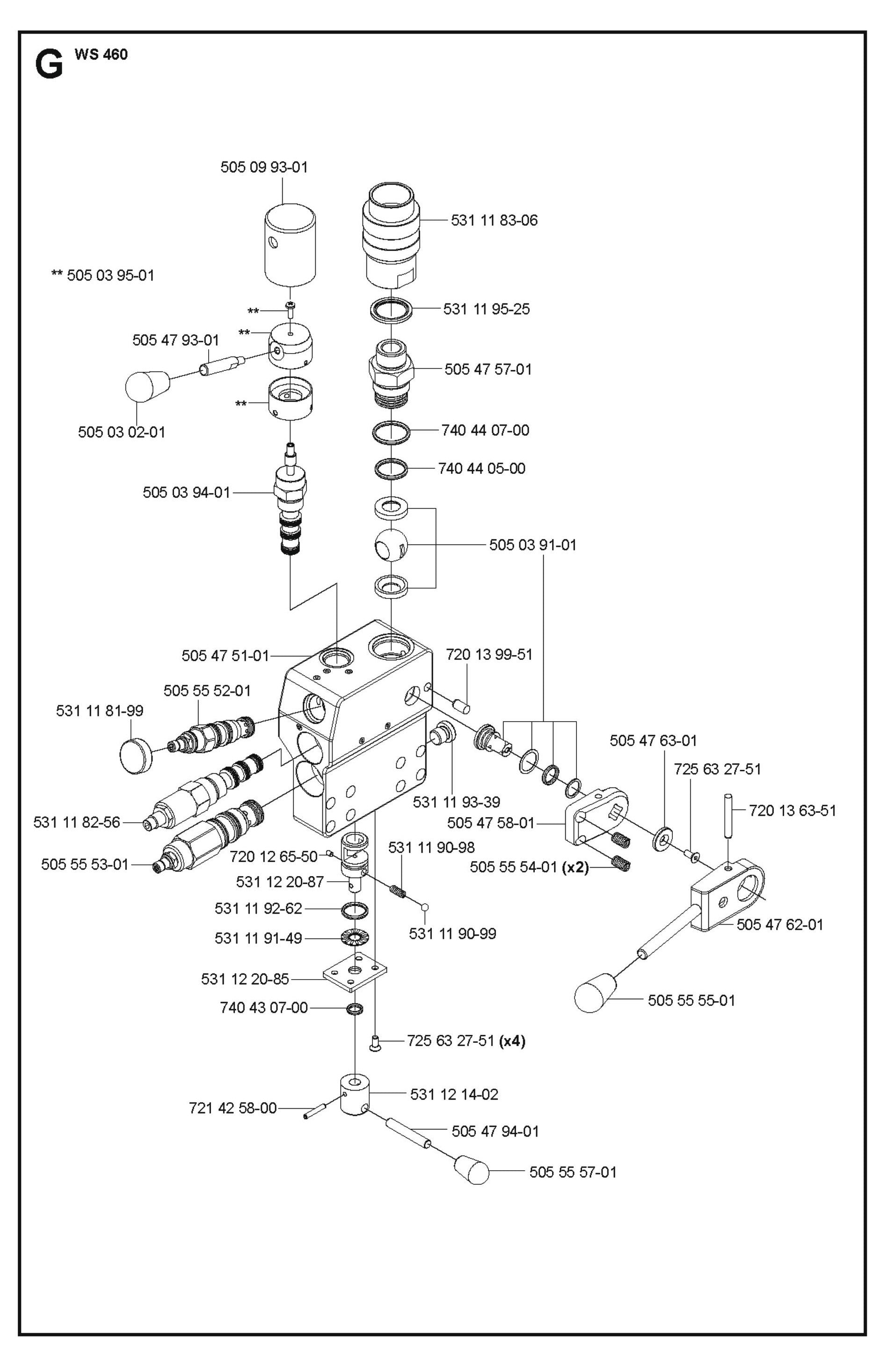 Assembly Parts For WS 460 By Husqvarna