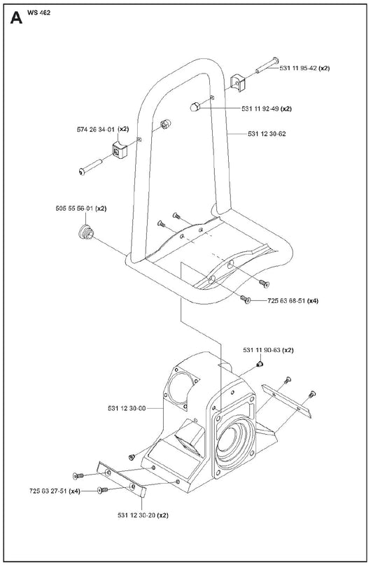 Housing Parts For WS 462 By Husqvarna