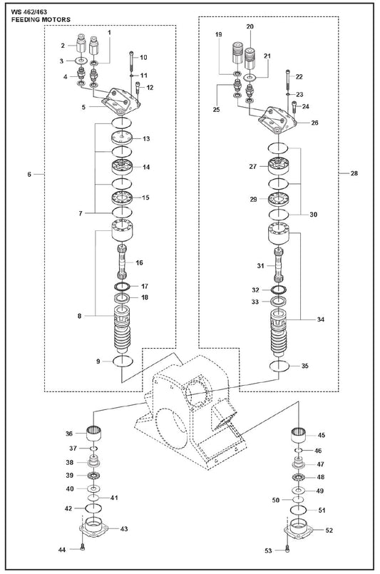 Feeding Motors Parts For WS 462 By Husqvarna