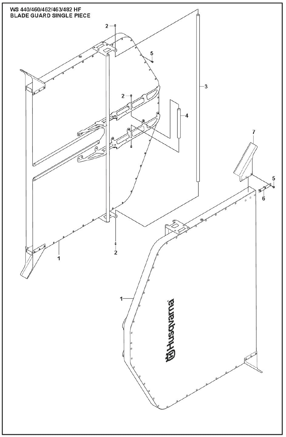 Blade Guard Single Piece Parts For WS 462 By Husqvarna