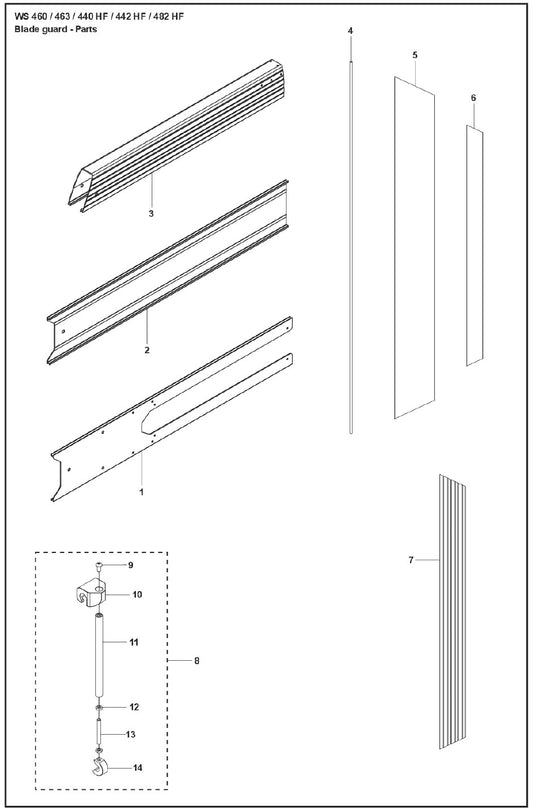 Blade Guard - Parts, Parts For WS 462 By Husqvarna