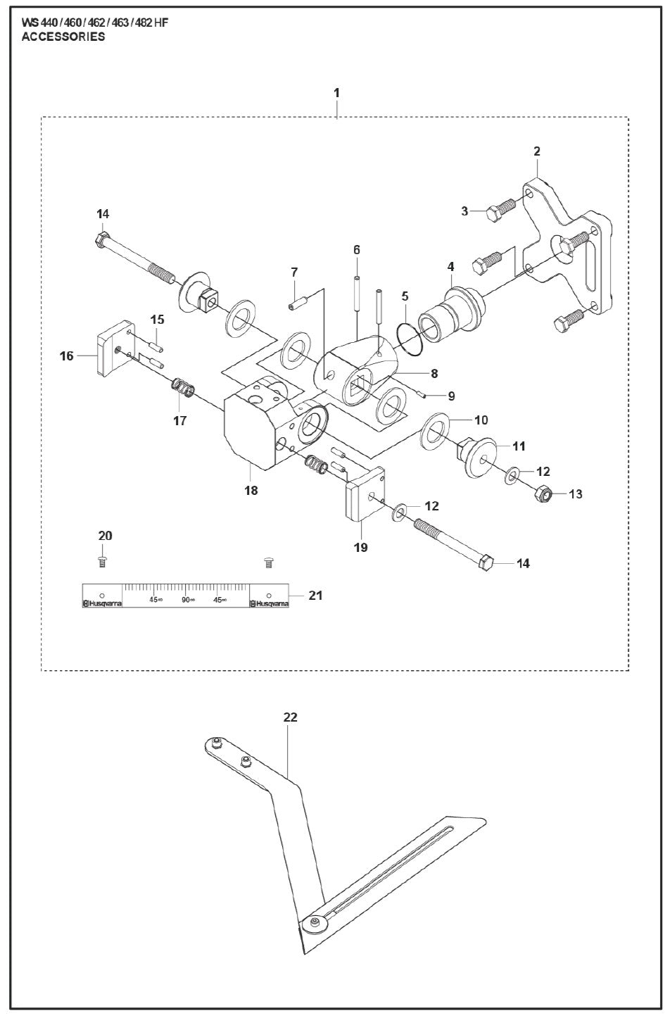 Accessories Parts For WS 462 By Husqvarna