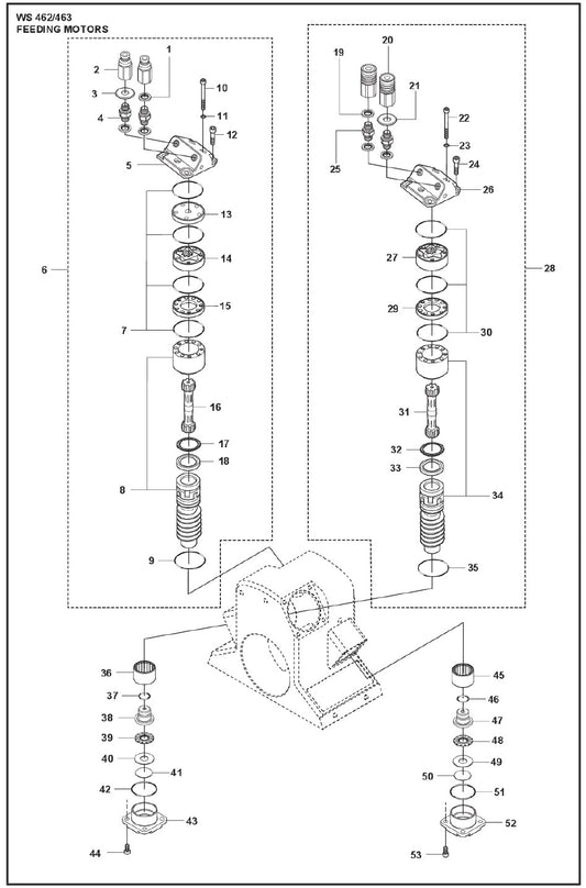 Feeding Motors Parts For WS 463 By Husqvarna