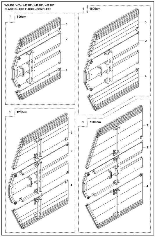 Blade Guard Flush - Complete Parts For WS 463 By Husqvarna