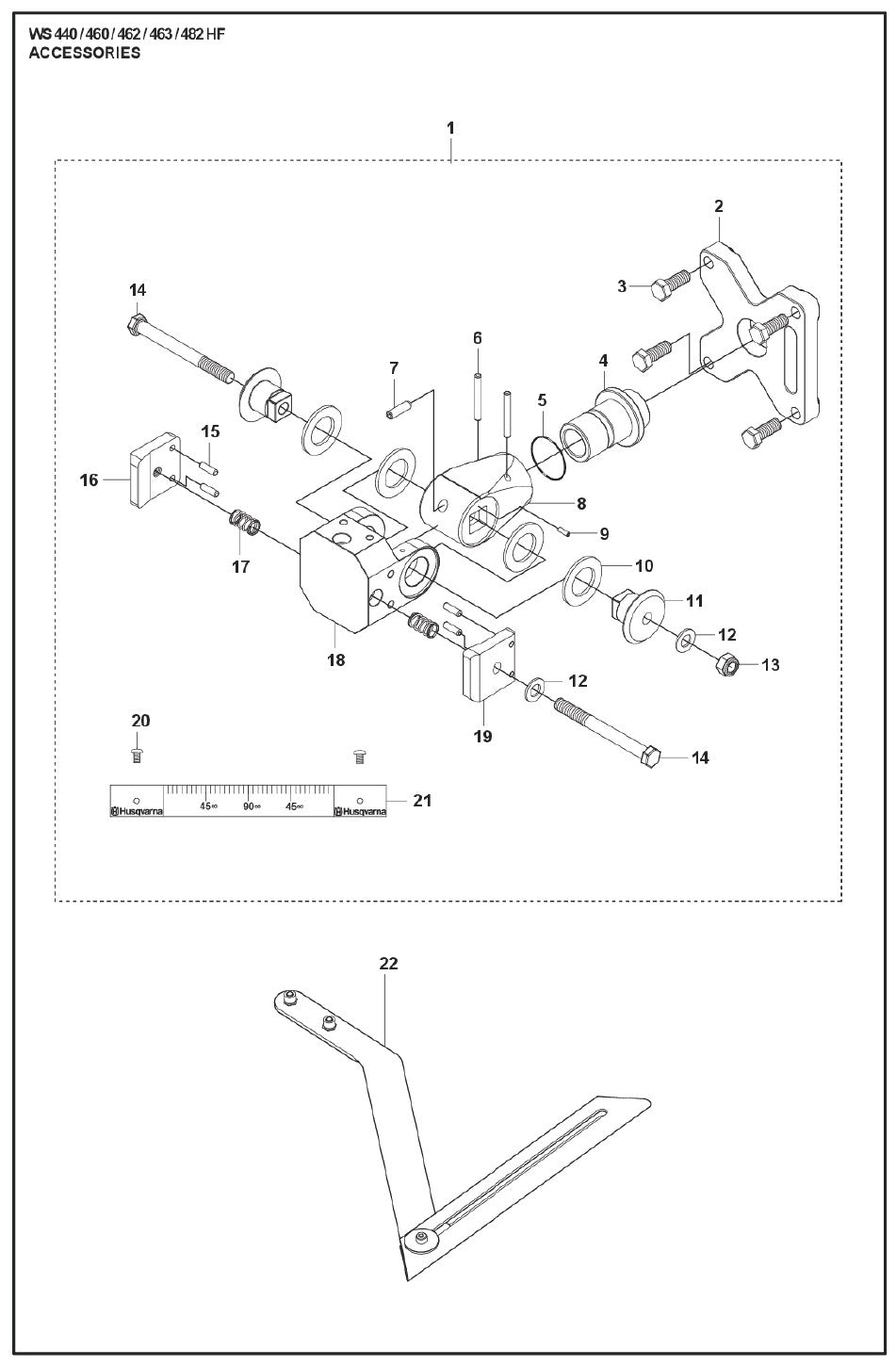 Accessories Parts For WS 463 By Husqvarna
