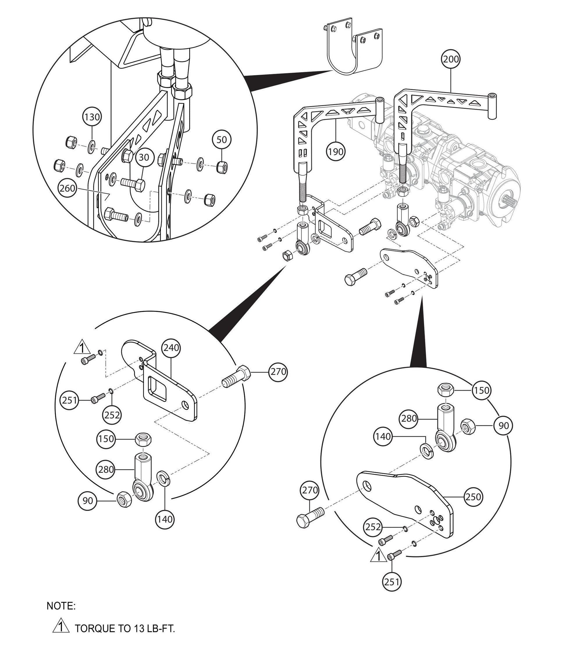 WTB-16PD Pump Control Rods Assembly Parts by Multiquip Whiteman