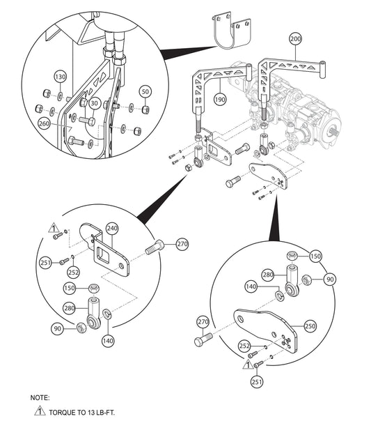WTB-16PD Pump Control Rods Assembly Parts by Multiquip Whiteman