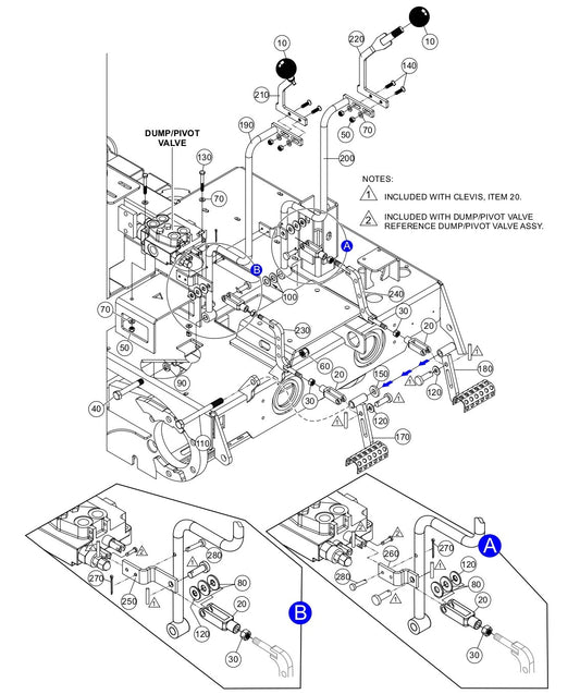 WTB-16PD Dump / Pivot Pedals Assembly Parts by Multiquip Whiteman