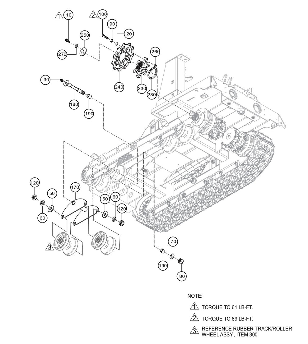 WTB-16PD Sprocket / Roller Wheel Assembly Parts by Multiquip Whiteman