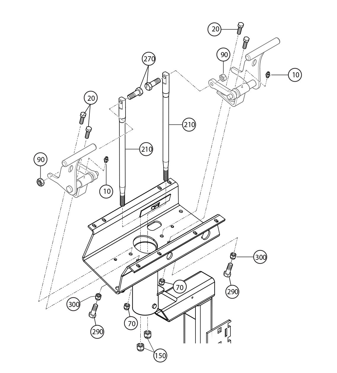 WTB-16PD Pump Control Rods Assembly Parts by Multiquip Whiteman