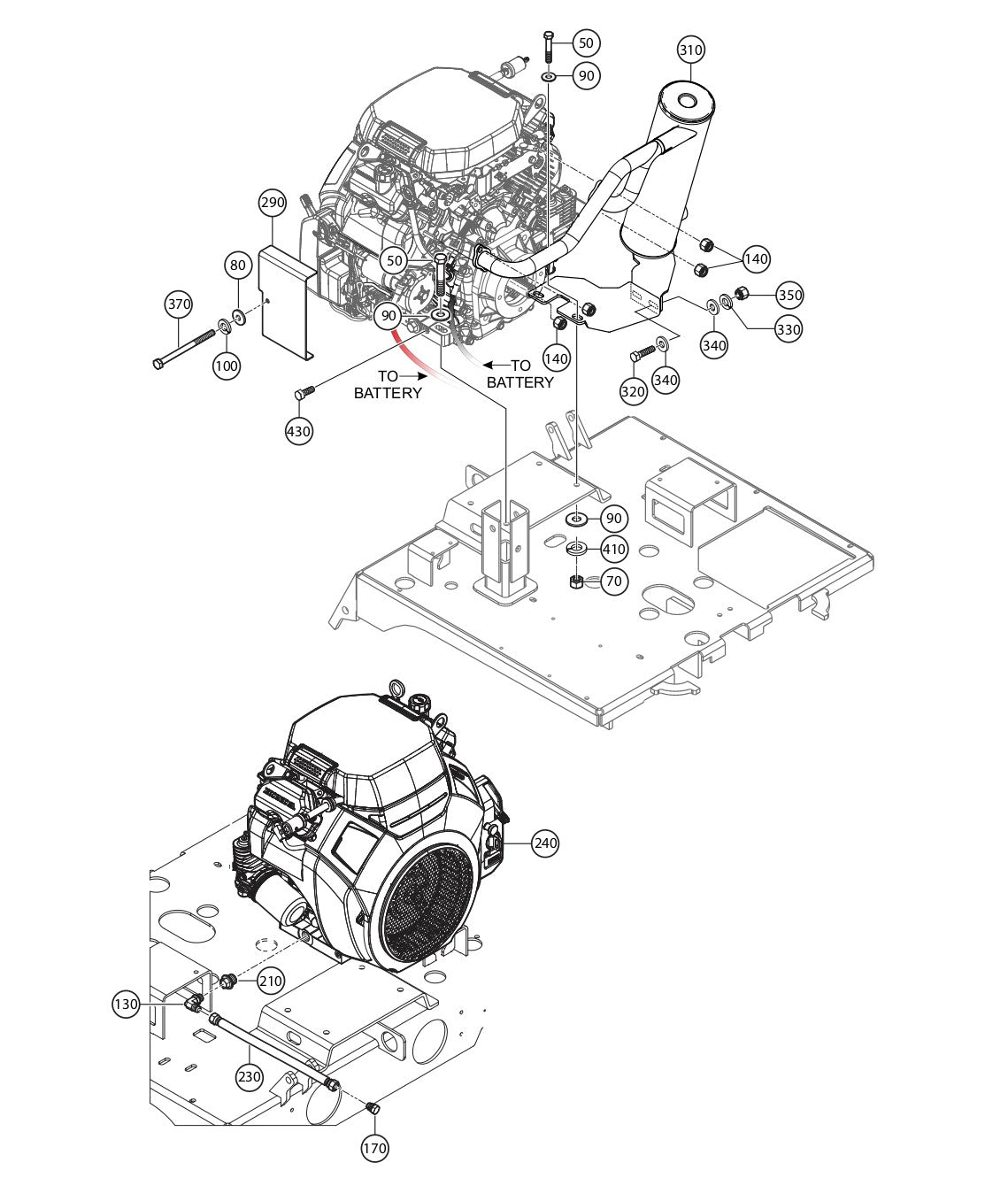 WTB-16PD Engine Mounting / Muffler Assembly Parts by Multiquip Whiteman