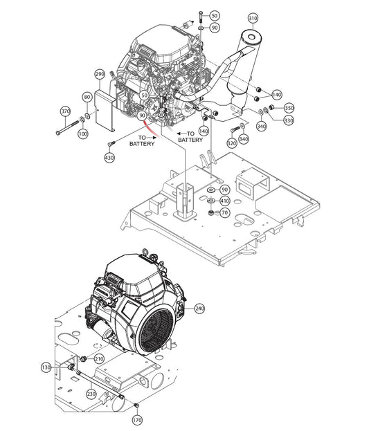 WTB-16PD Engine Mounting / Muffler Assembly Parts by Multiquip Whiteman